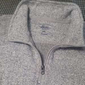 Bass Women's Heather Gray Zip-Up Sweater